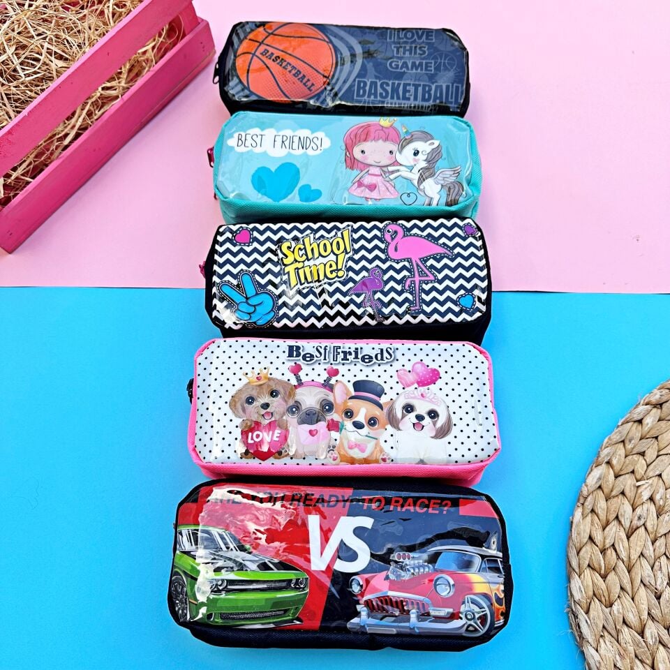 Piano Karışık Desen Kalem Çantası