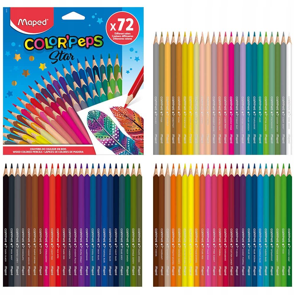Maped Color Peps Star 72 Renk Kuru Boya