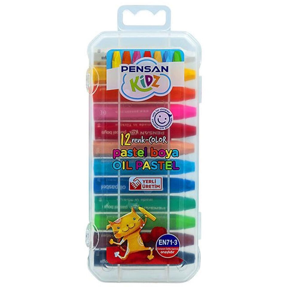 Pensan Kidz 12 Renk Kutulu Pastel Boya