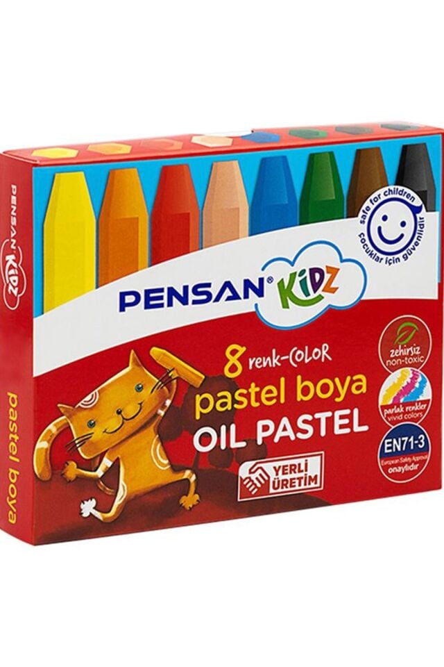 Pensan Kidz 8 Renk Pastel Boya