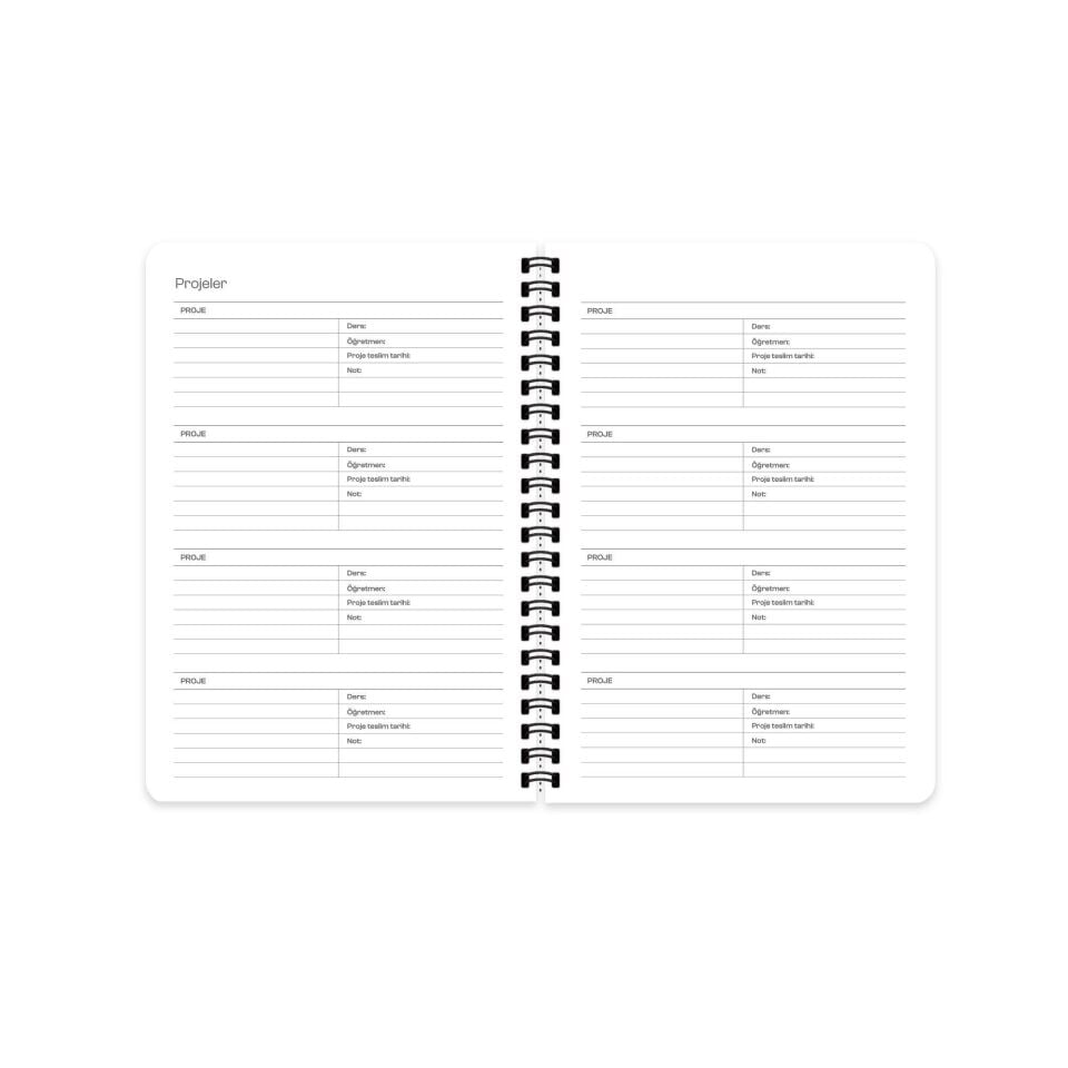 Akademik Ajanda Spiralli 2025 -2026- 16x23 - Amber