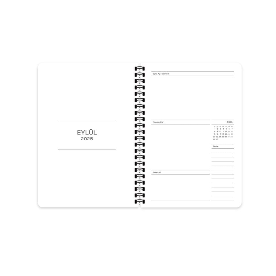 Akademik Ajanda Spiralli 2025 -2026- 16x23 - Amber