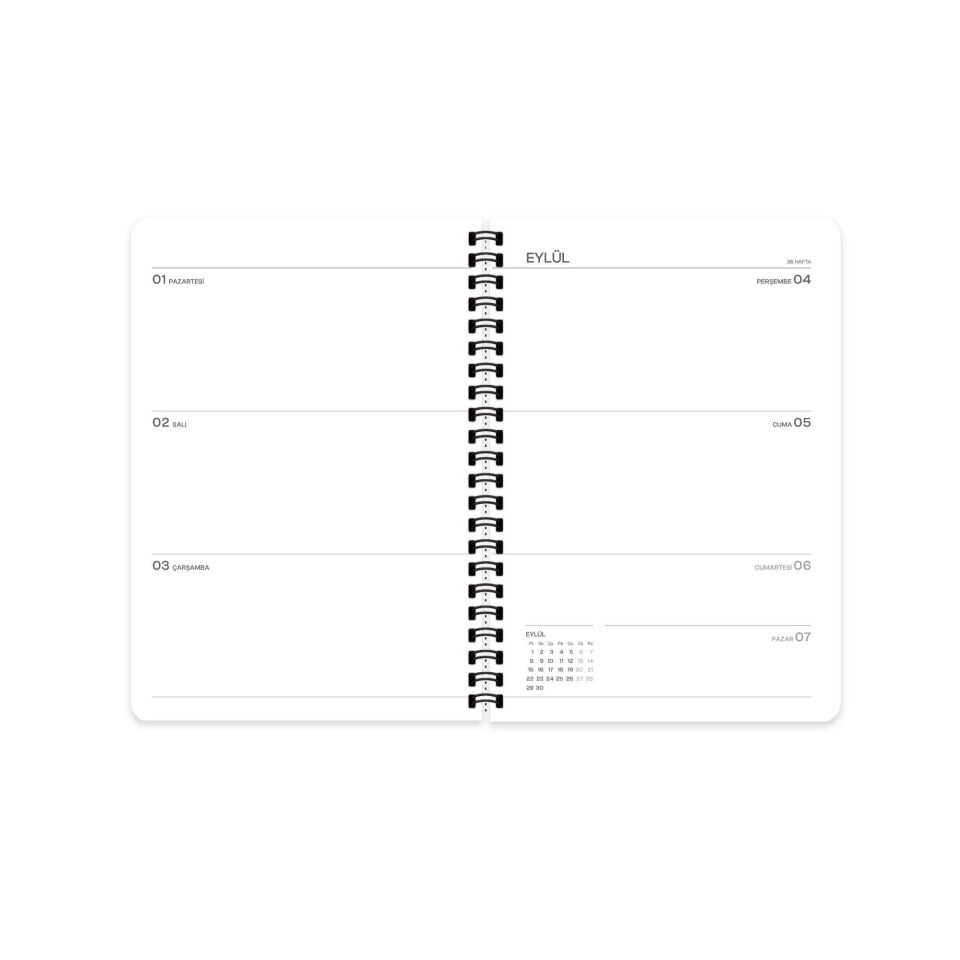 Akademik Ajanda Spiralli 2025 -2026- 16x23 - Amber