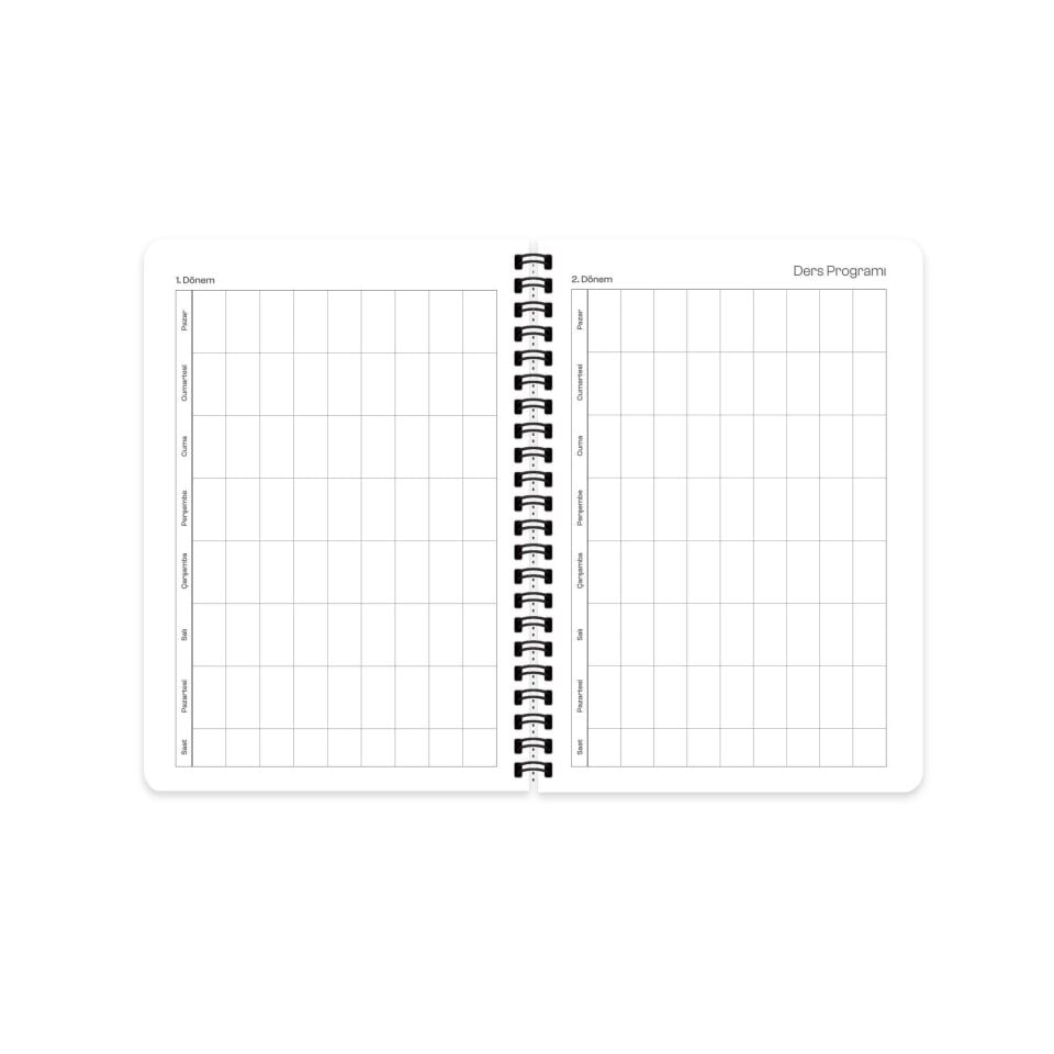 Akademik Ajanda Spiralli 2025 -2026- 16x23 - Mavi Kalp