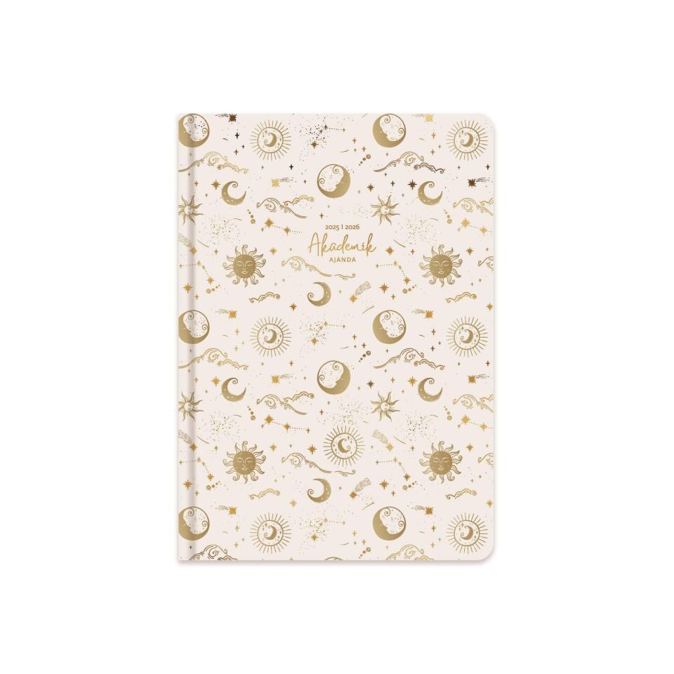 Akademik Ajanda Ciltli 2025 -2026- 17x24 - Lunar