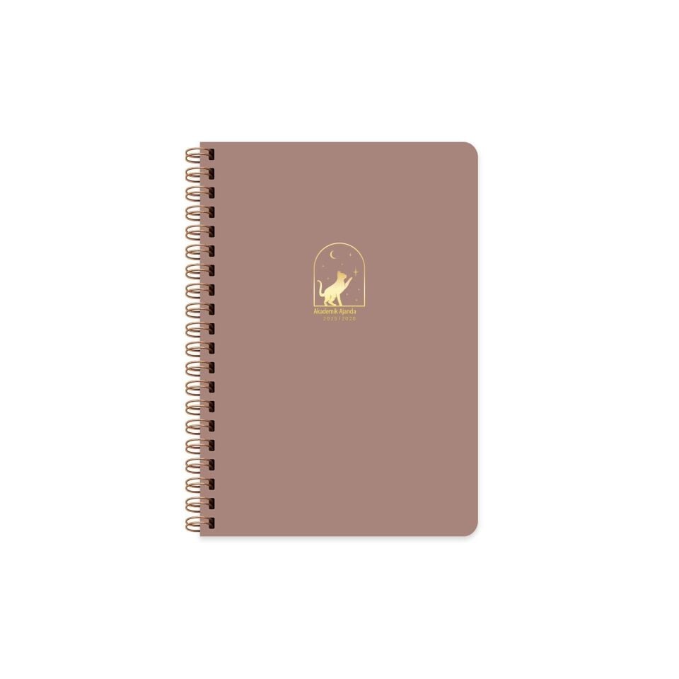 Akademik Ajanda Spiralli 2025 -2026- 17x24 - Mocha