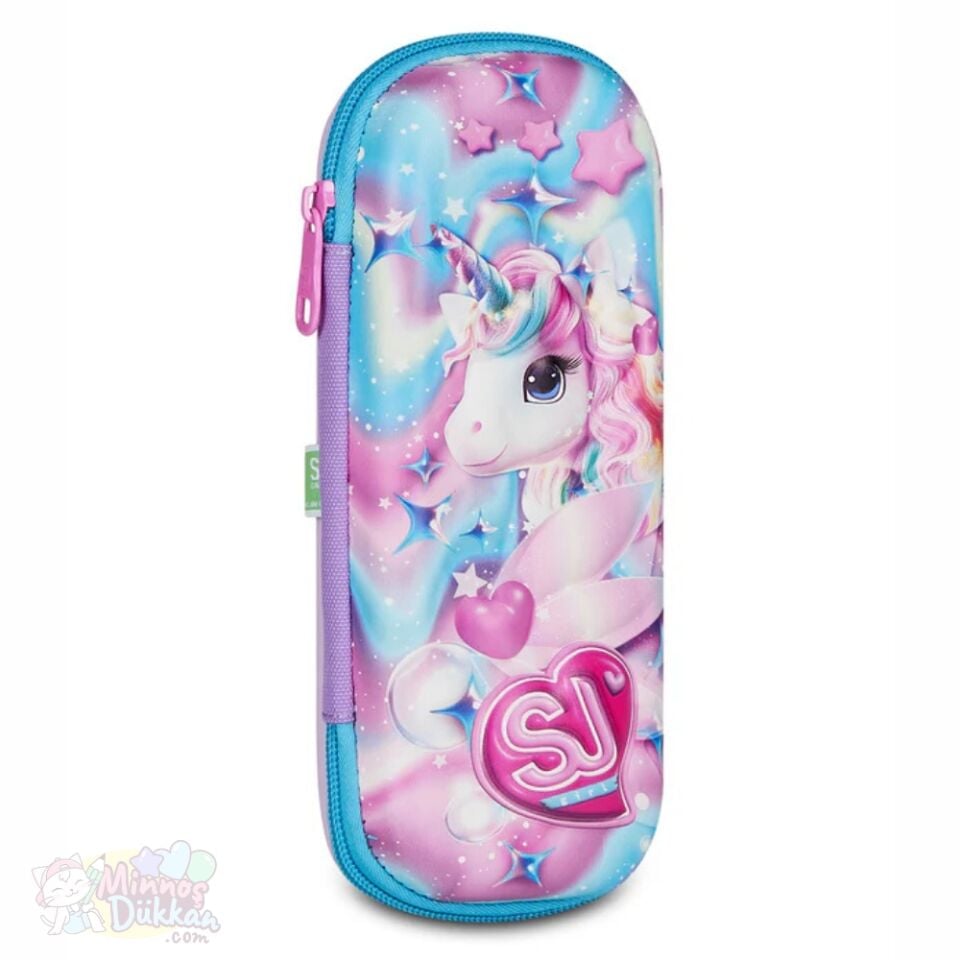 Sj Gang Unicorn Parlayan 3D Kalem Çantası