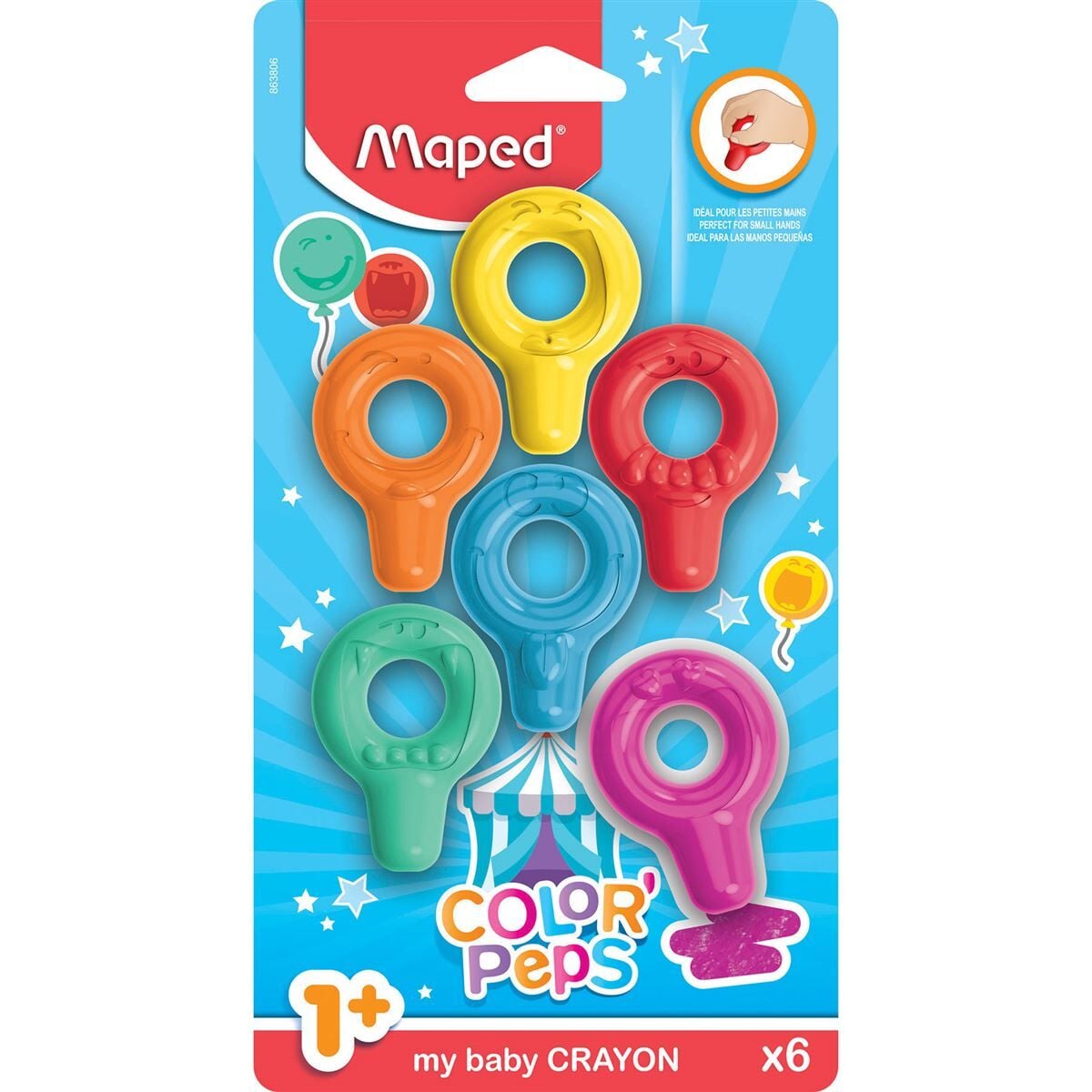 Maped Color Peps 6lı Bebek Crayon