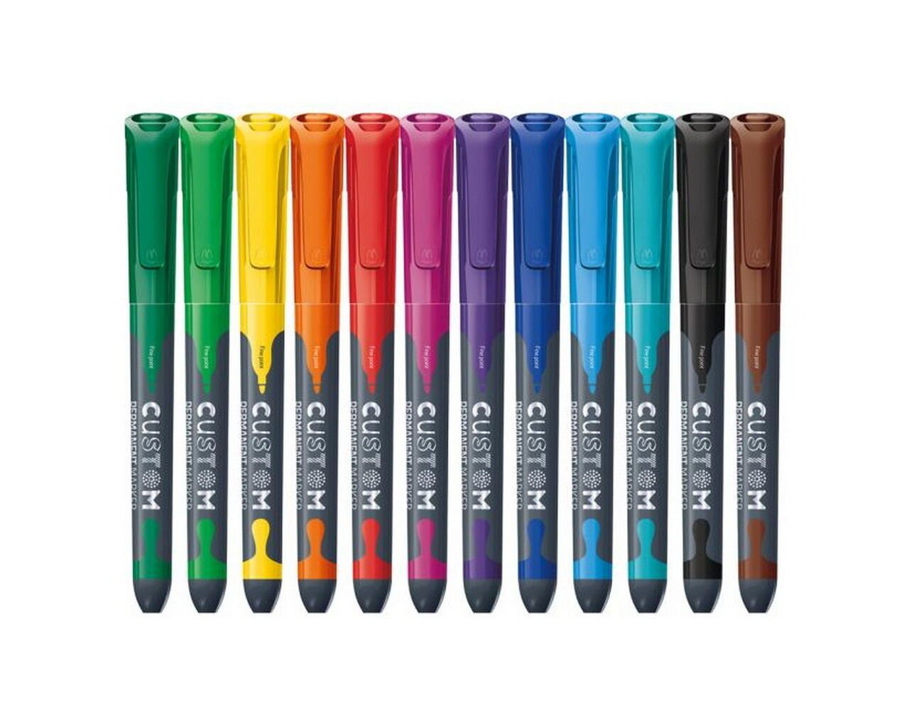 Maped Custom Permanent Marker Fine 12 Renk