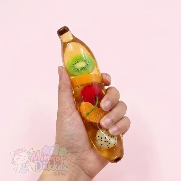 Squeezy Banana Squishy Meyve Parçacıklı