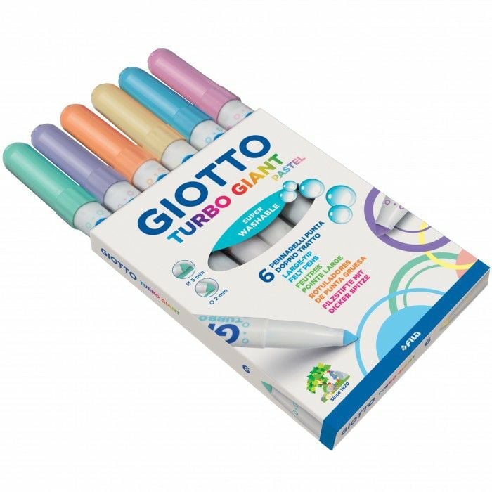 Giotto Turbo Giant Pastel Yıkanabilir İşaretleme - Boya Kalemi