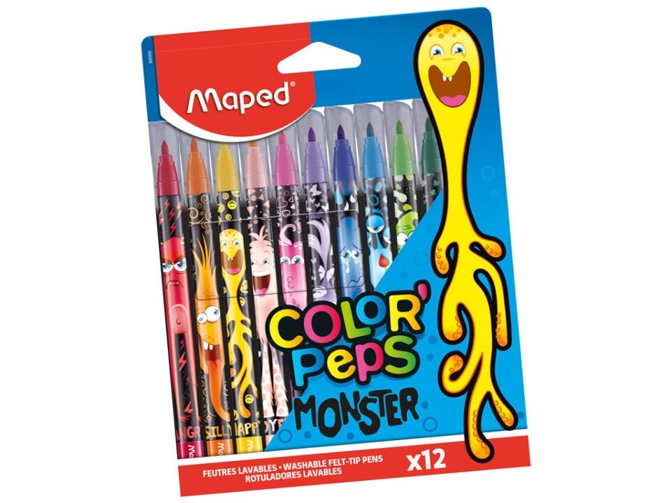Maped Color Peps Monster Keçeli Kalem 12li