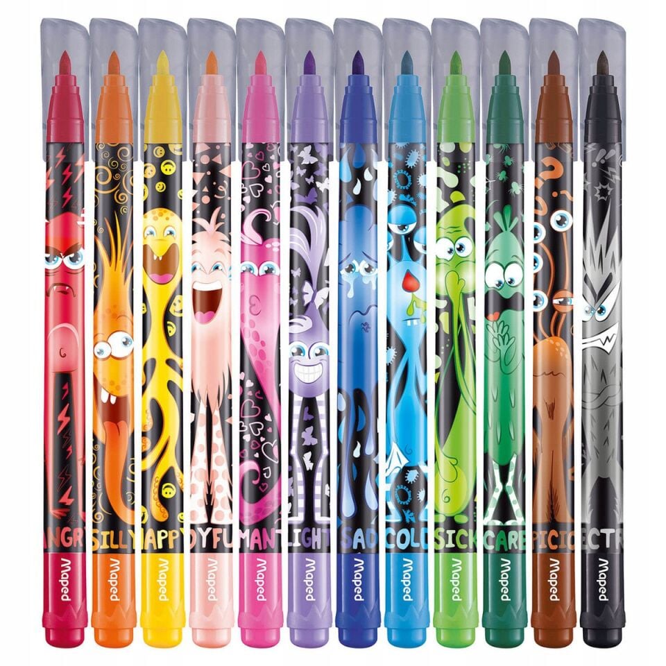 Maped Color Peps Monster Keçeli Kalem 12li