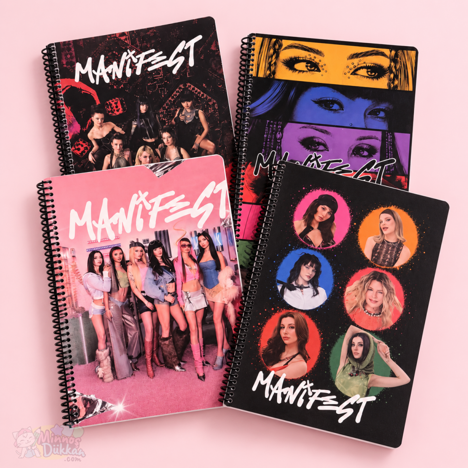 Manifest Spiralli Çizgii Defter A4 - 80 Yaprak