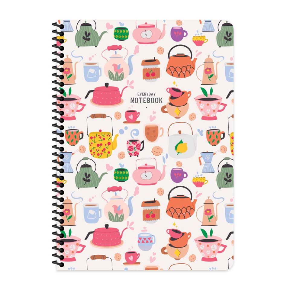 Everyday Notebook Kareli Defter 80 Yaprak A4  - Coffee