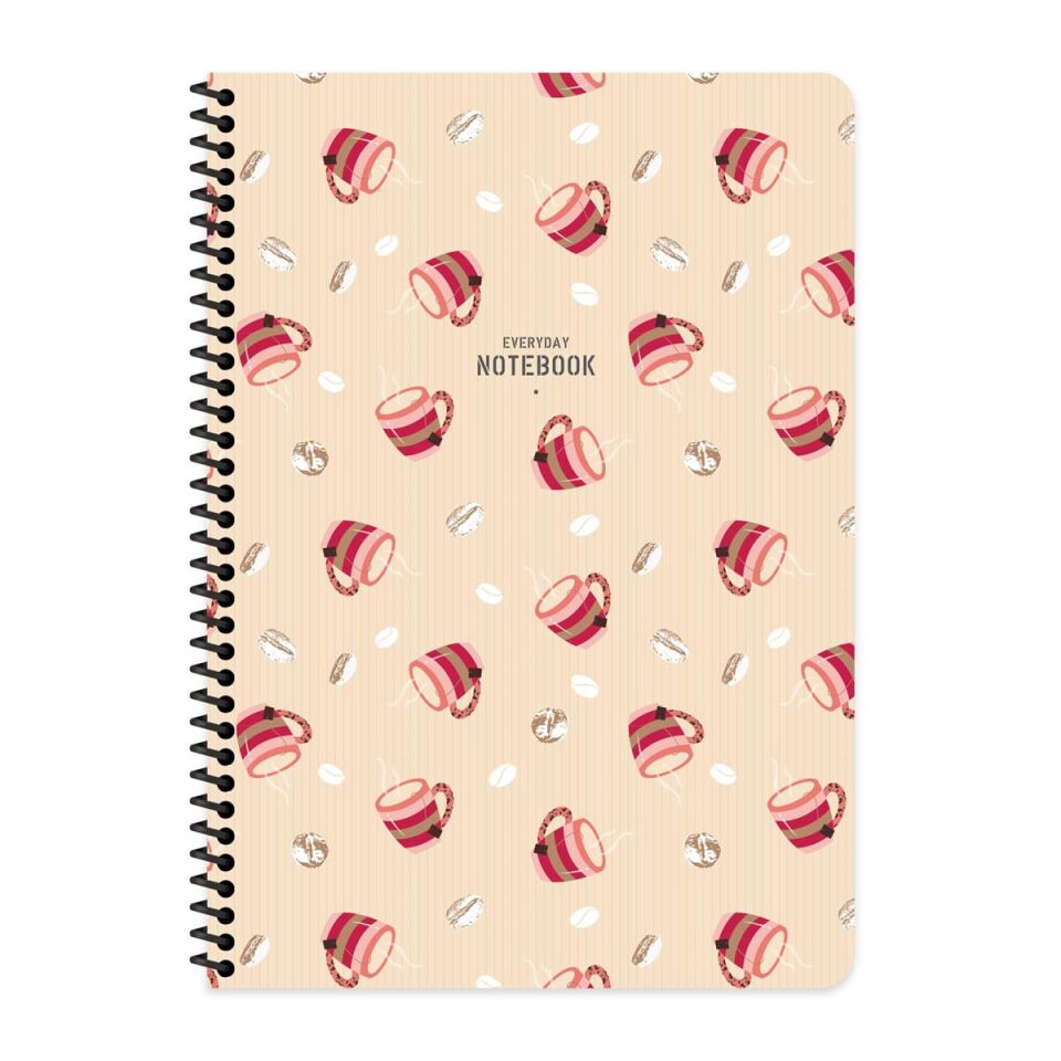 Everyday Notebook Kareli Defter 80 Yaprak 16.5x22.5 - Coffee