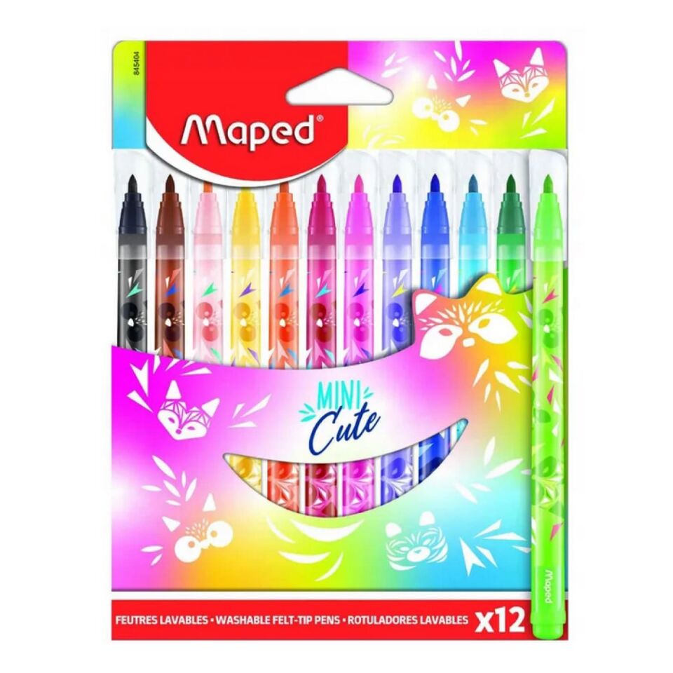 Maped Mini Cute Keçeli Kalem 12li