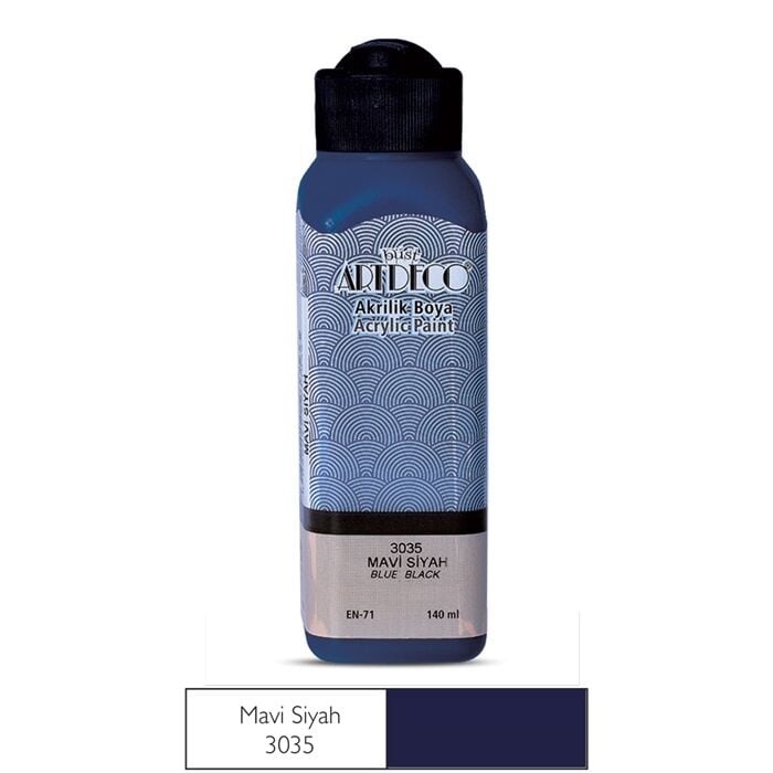 Artdeco Akrilik Boya 140 ML Mavi  Siyah - 3035