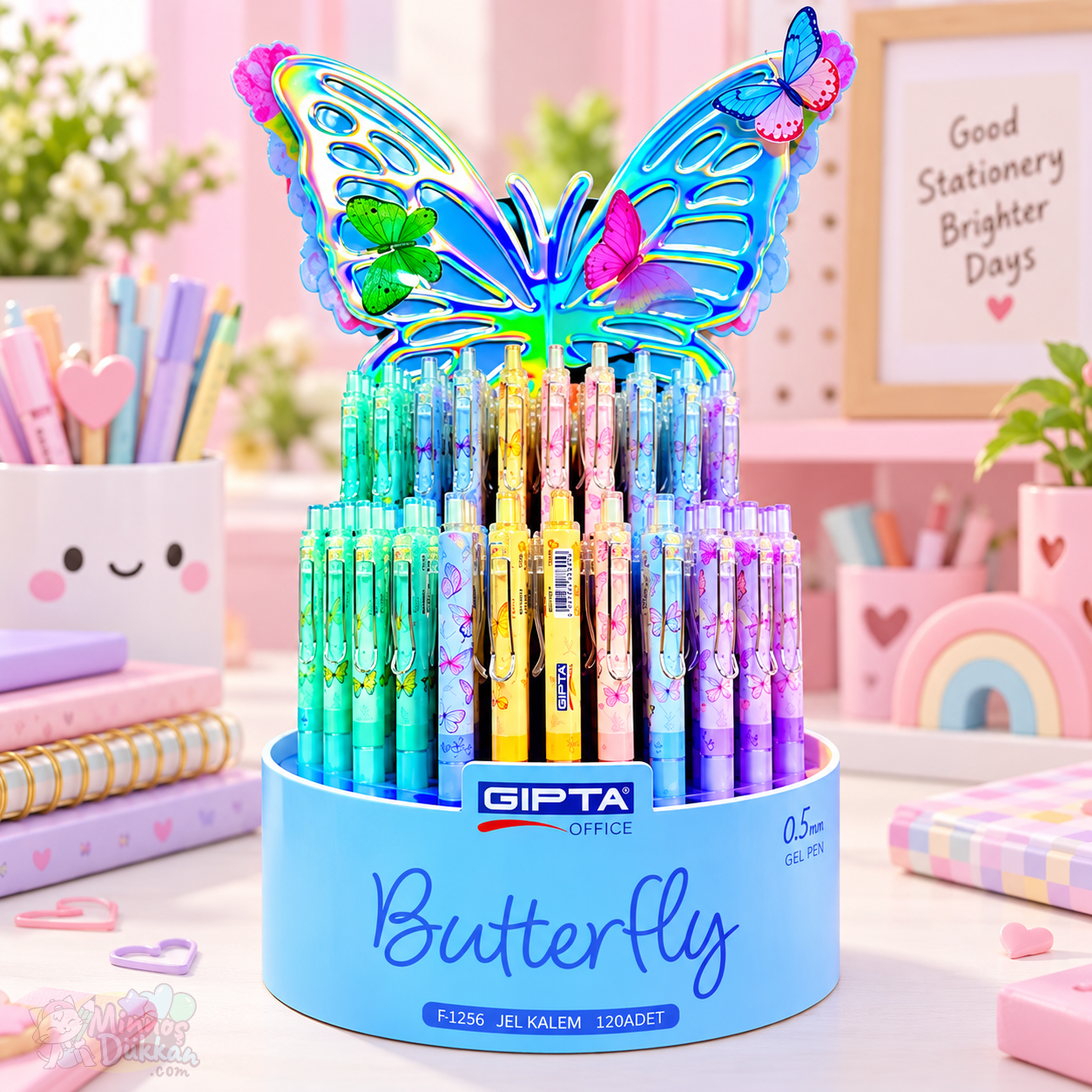 Gıpta Butterfly Renkli Jel Kalem