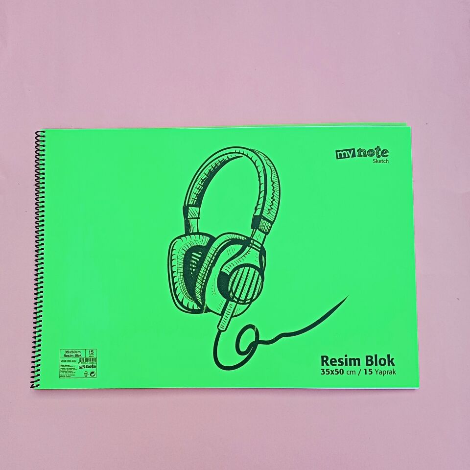 Mynote 35x50 cm 15 Yaprak Resim Blok