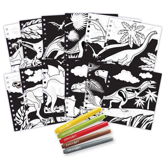 Nebulous Stars Dinosart Velvet Art Book 5 Mini Marker