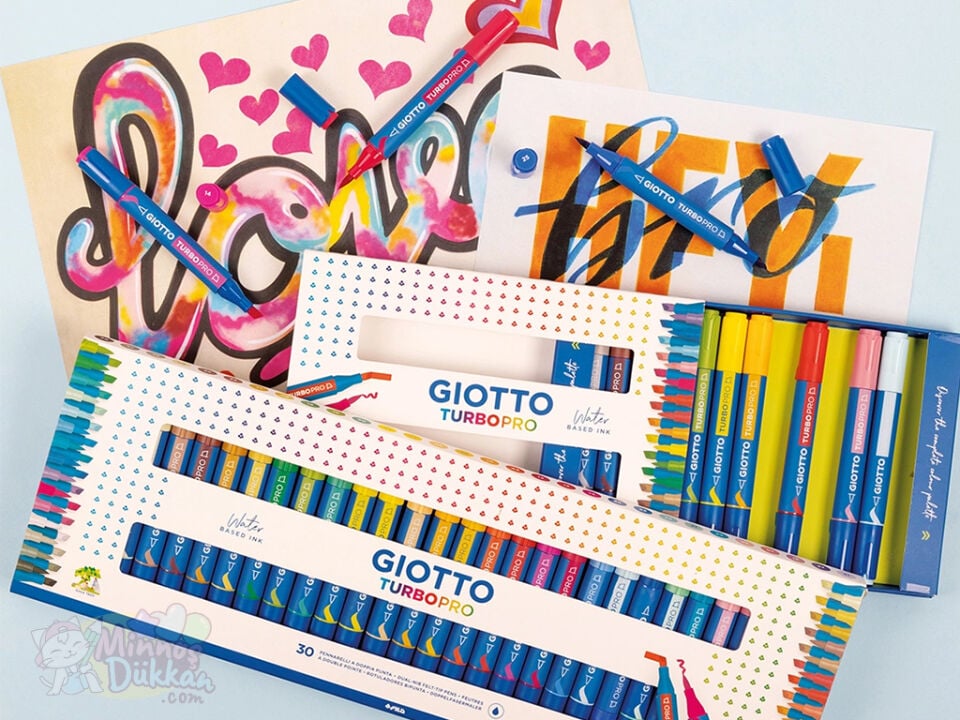 Giotto Turbo Pro Çift Uçlu Keçeli Kalem 30 Renk