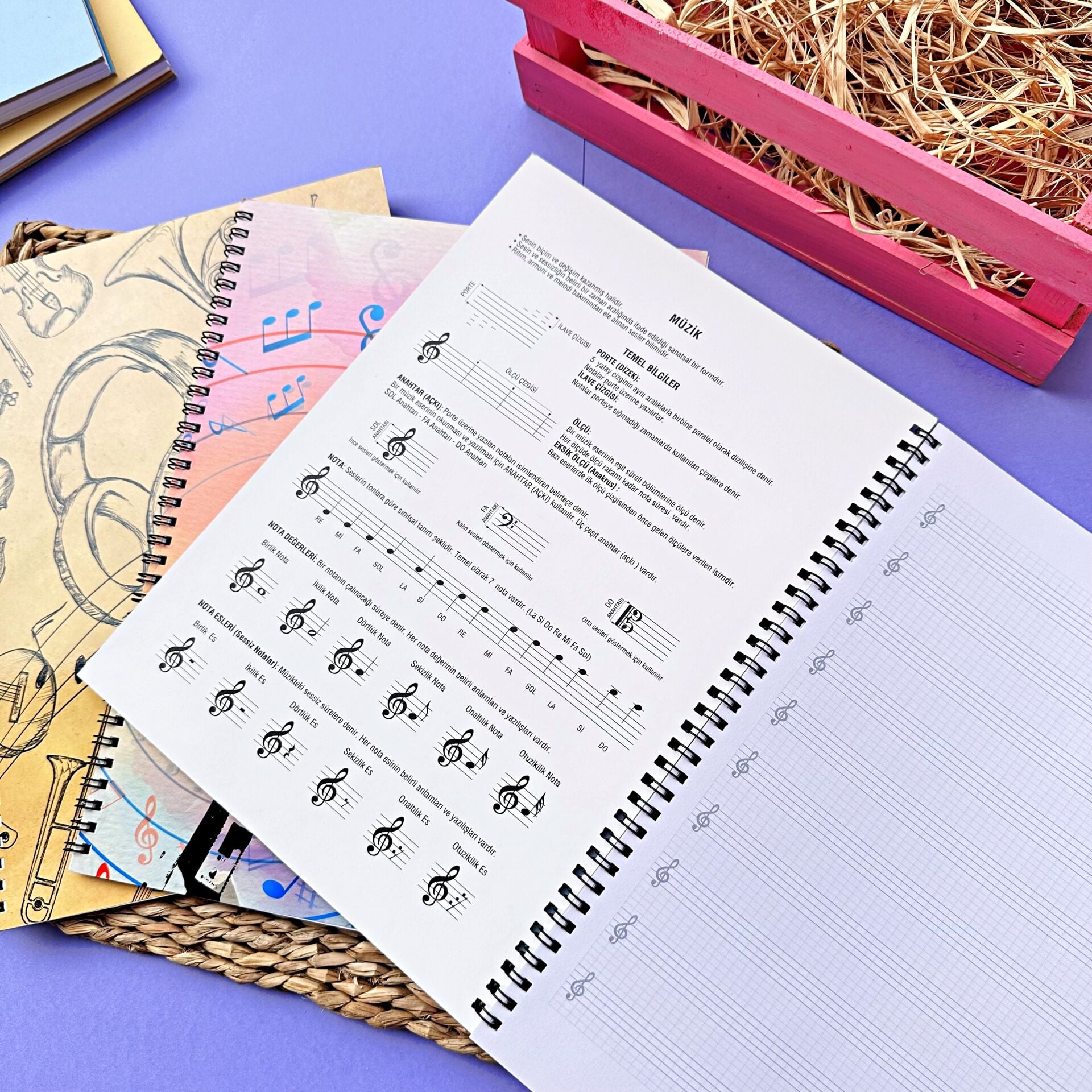 Keskin Color Müzik Defteri Spiralli 40 Yaprak -A4