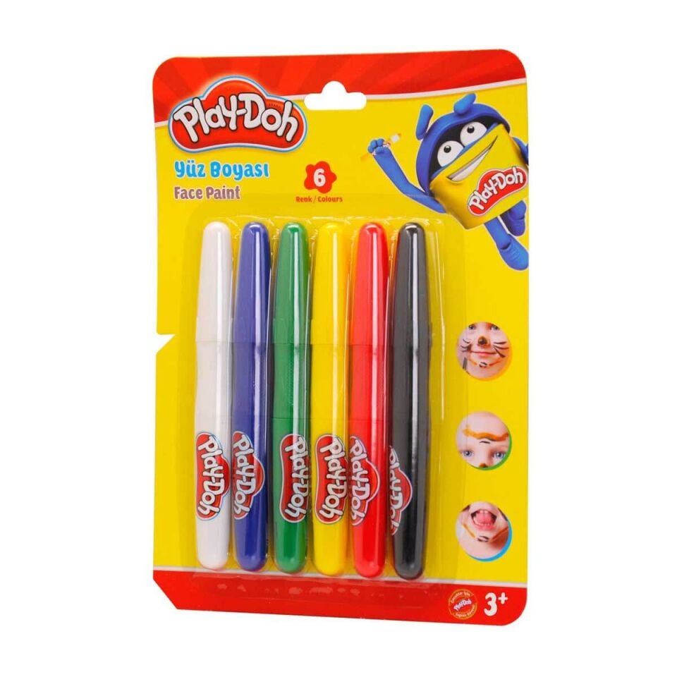 Play-Doh 6 Renk Yüz Boyası