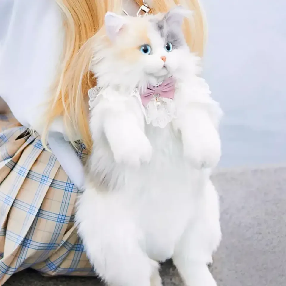 Bear and Dear Realistik Kedi Sırt Çantası Çok Renkli