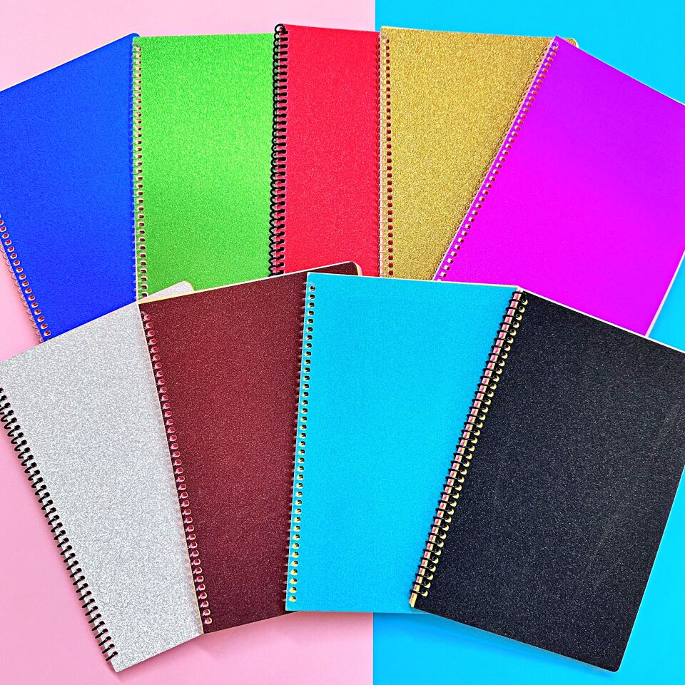 Glitter Renkli Sayfalı Spiralli Defter
