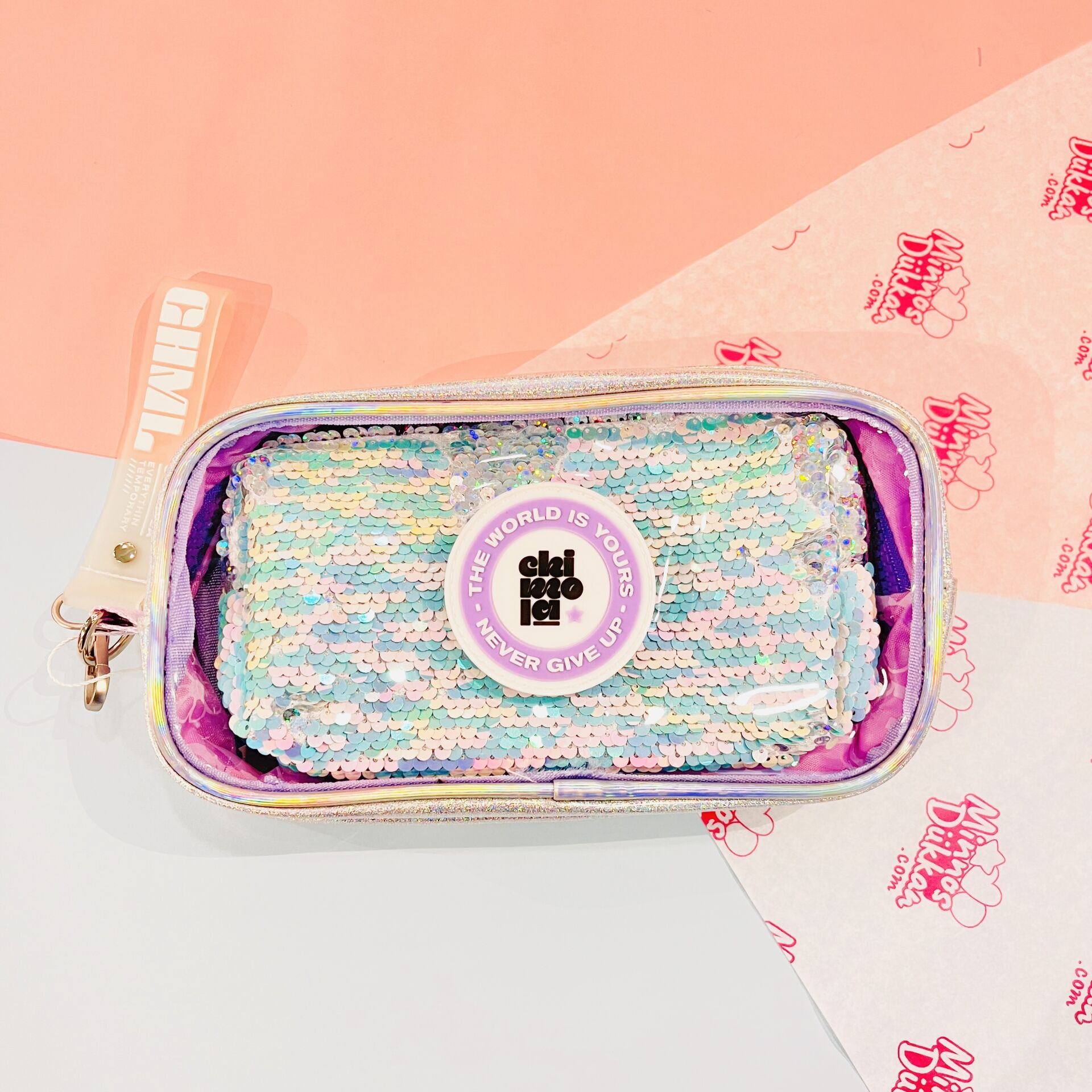 Chimola Emoji Purple Kalem Çantası