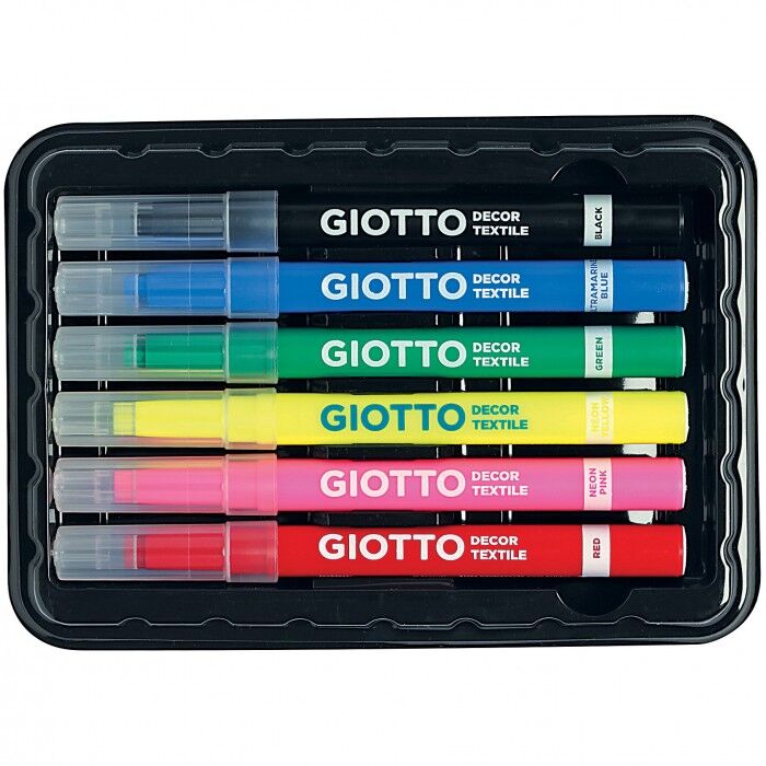 Giotto Dekor Kumaş Tekstil Kalemi 6 Renk