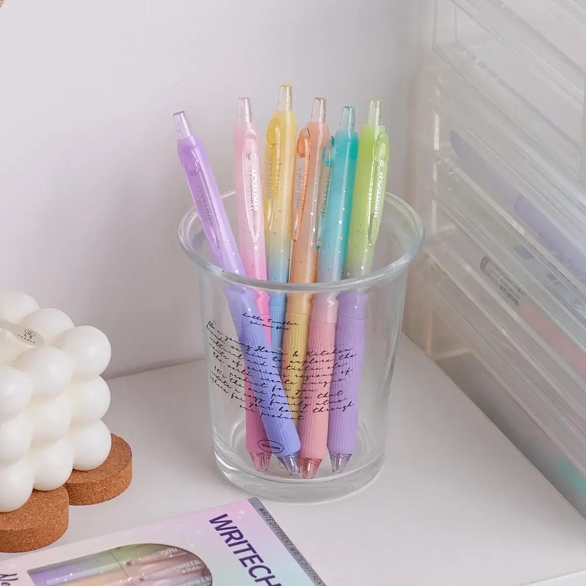 Writech Nebula Gel Pen Jel Kalem - Sarı Mavi