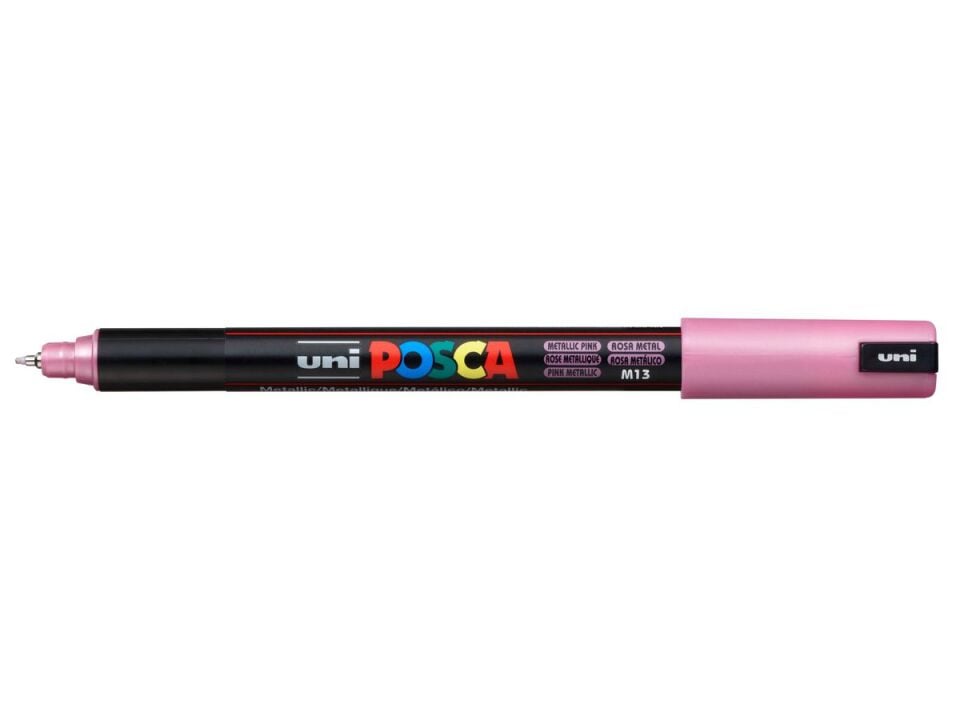 Uni Posca Su Bazlı Poster Markörü 1MR 0.7 Metalik Pembe