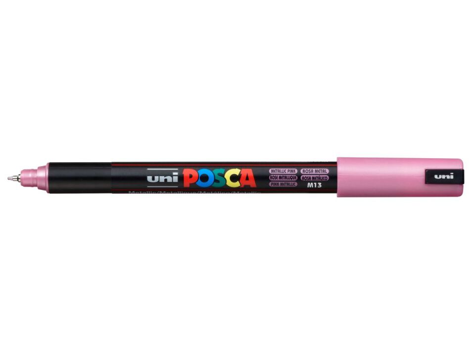 Uni Posca Su Bazlı Poster Markörü 1MR 0.7 Metalik Pembe