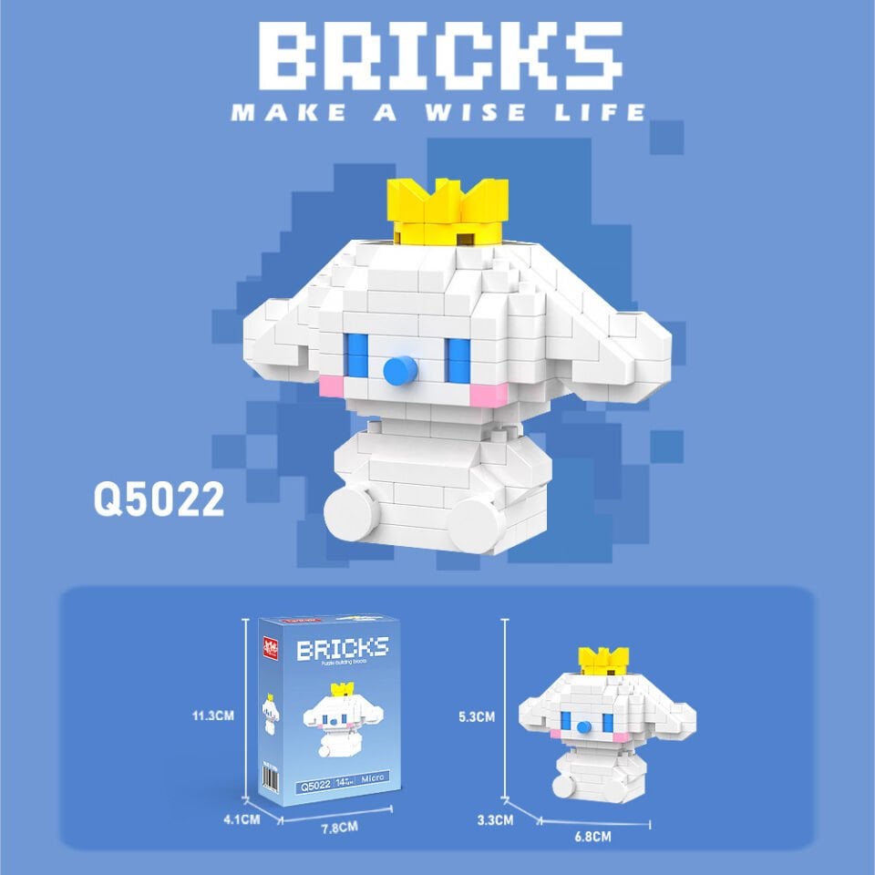 Bricks Kutulu Yapım Seti - Cinnamoroll Beyaz Taçlı