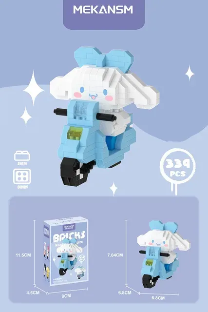 Bricks Kutulu Yapım Seti - Cinnamoroll Mavi