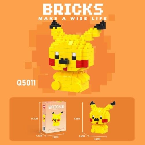 Bricks Kutulu Yapım Seti - Pikachu
