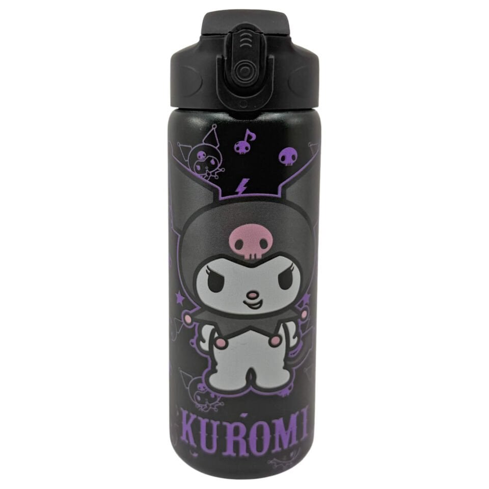 Kuromi Çelik Matara Siyah 600 Ml