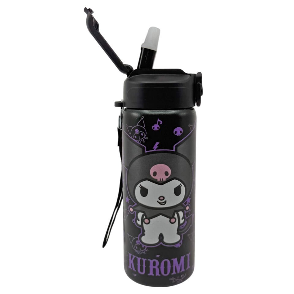 Kuromi Çelik Matara Siyah 600 Ml