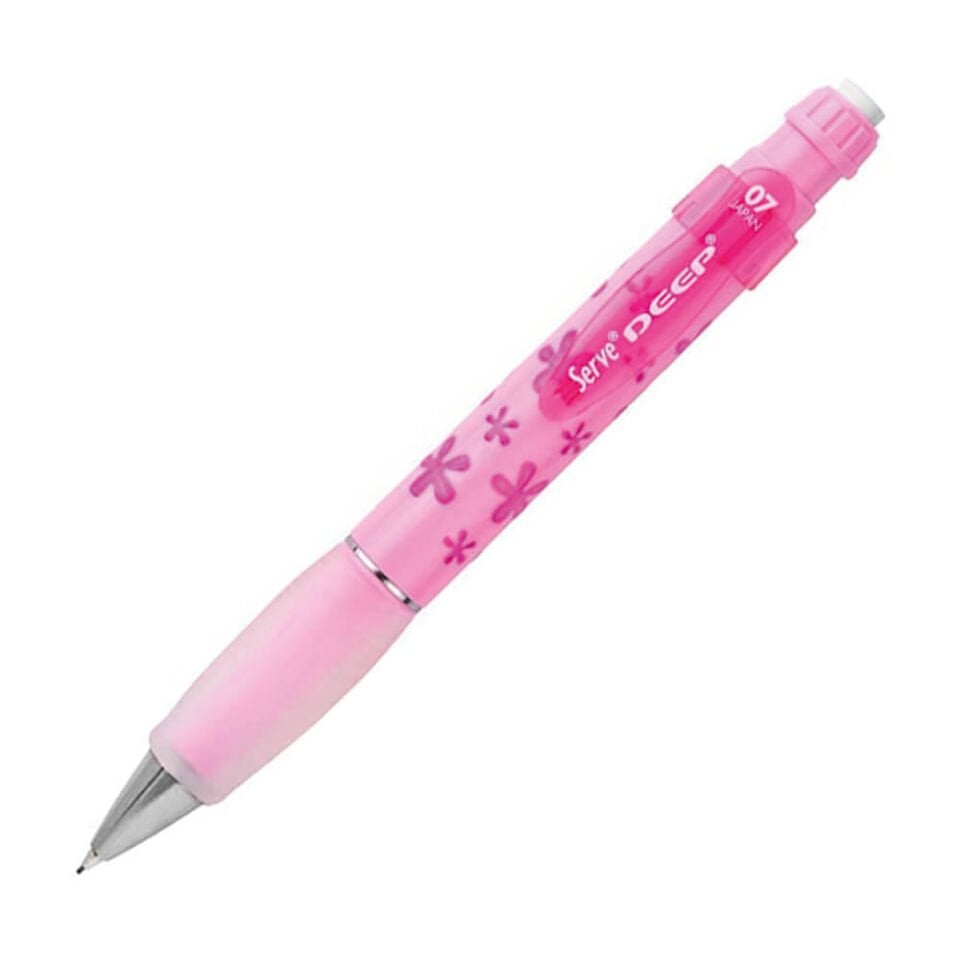 Serve Deep Pastel Doğa Desenli 0,7 Uçlu Versatil Kalem - Pembe