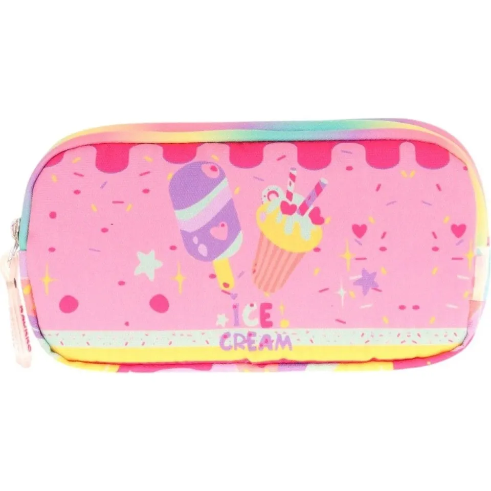 Kaukko Kids 3 Bölmeli Kalem Çantası - Paterned Ice Cream