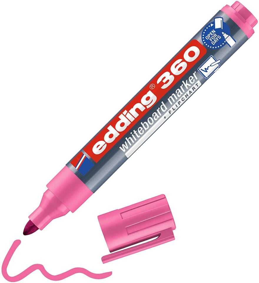 Edding 360 Doldurulabilir Beyaz Tahta Kalemi - Pembe