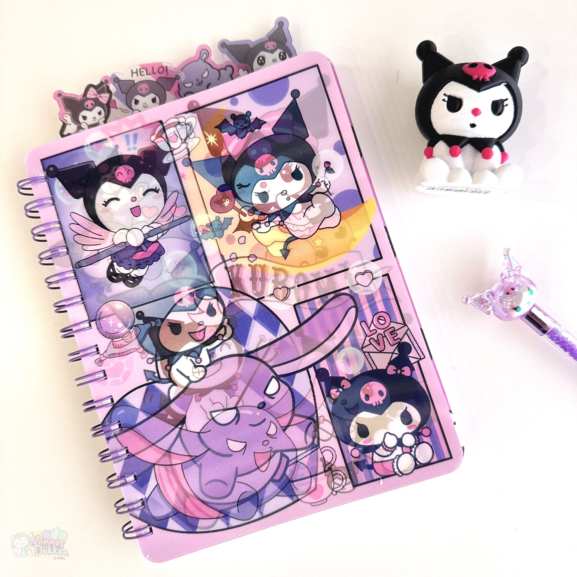 Hologramlı Ayraçlı Defter - Kuromi