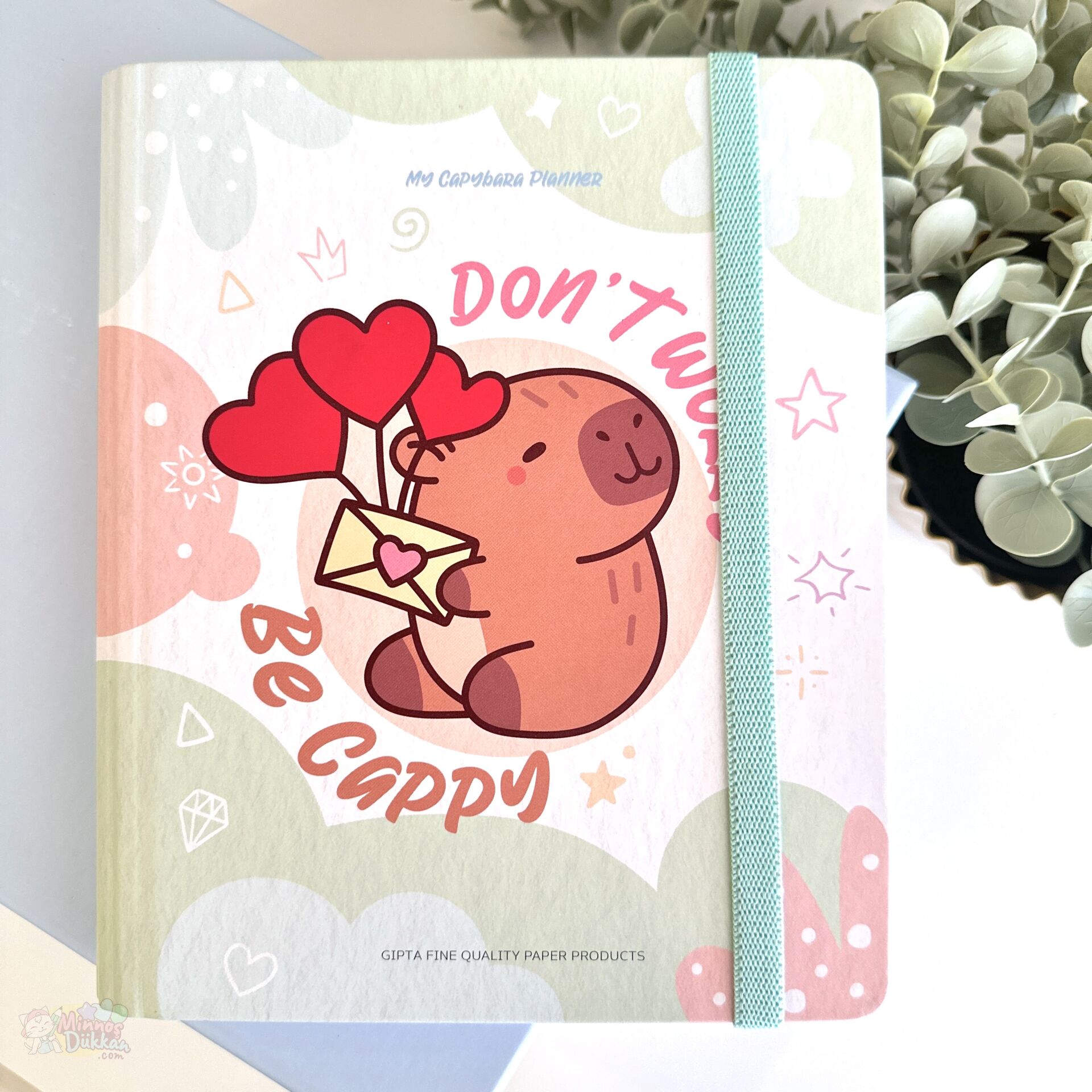 Capybara Lastikli 120 Yaprak Planner A5