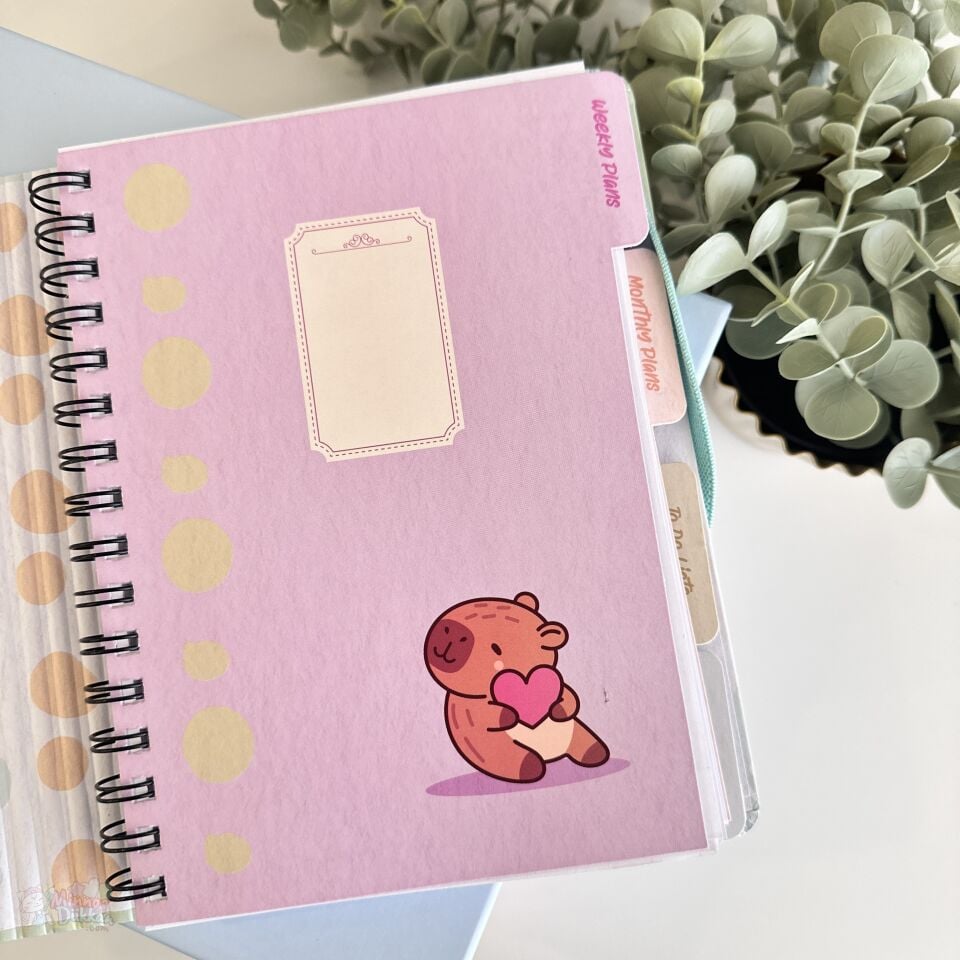 Capybara Lastikli 120 Yaprak Planner A5