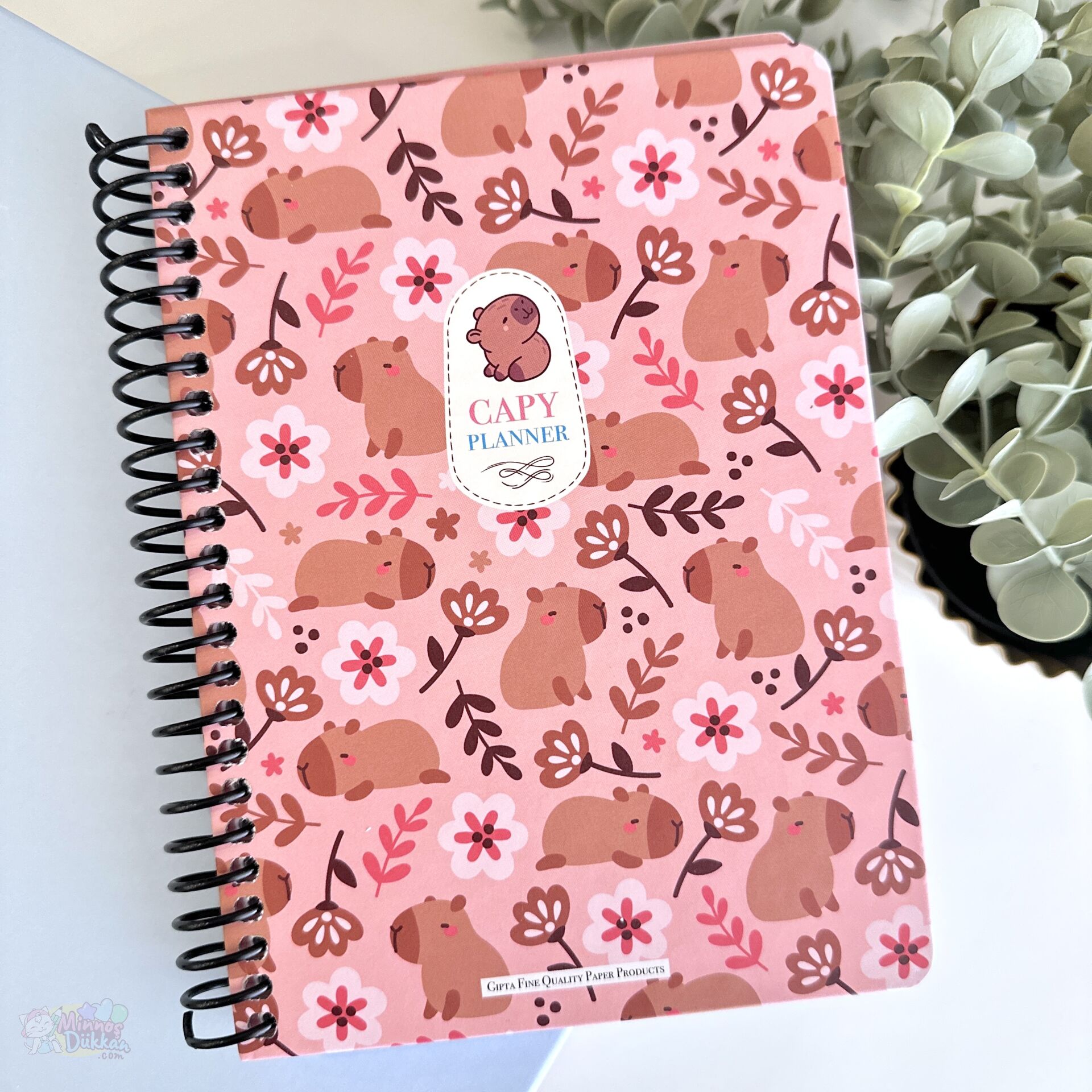 Capybara Spiralli 120 Yaprak Planner A5
