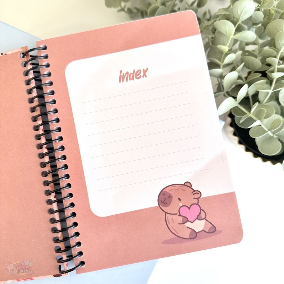 Capybara Spiralli 120 Yaprak Planner A5
