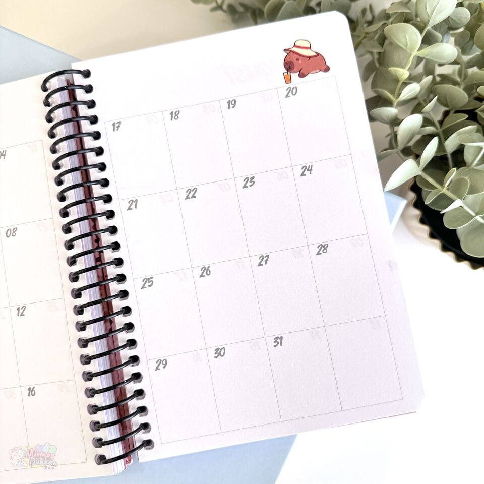 Capybara Spiralli 120 Yaprak Planner A5