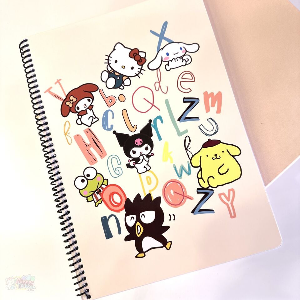 Hello Kitty and Friends 80 Yaprak Çizgili Spiralli Defter A4